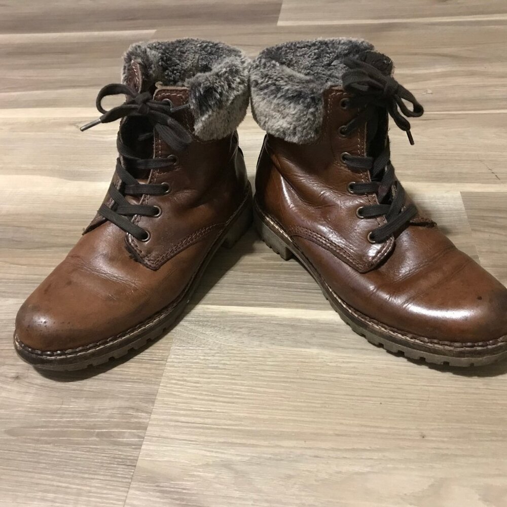 Pajar Ladies Brown Leather Boots Size 39